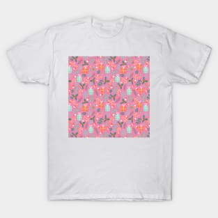 Christmas Holidays Pink T-Shirt